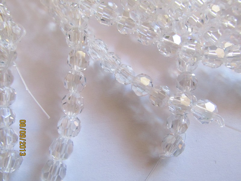 (image for) Clear Crystal faceted round beads #1461